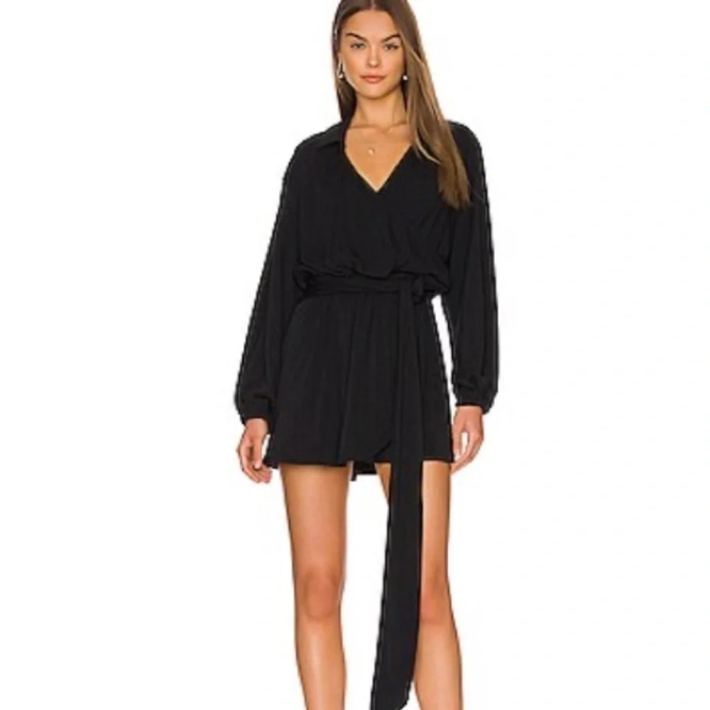 Show Me Your MuMu Black Collared Dress - Picture 1 of 4